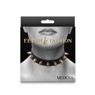 Fetish Medusa Black Collar - Stylish and Adjustable