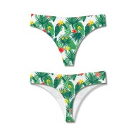 Bonks Tropical Print Seamless Thong