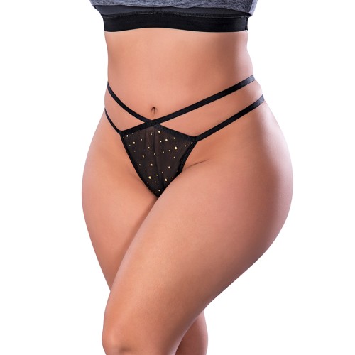 Magic Silk Glitz & Glam Thong Black