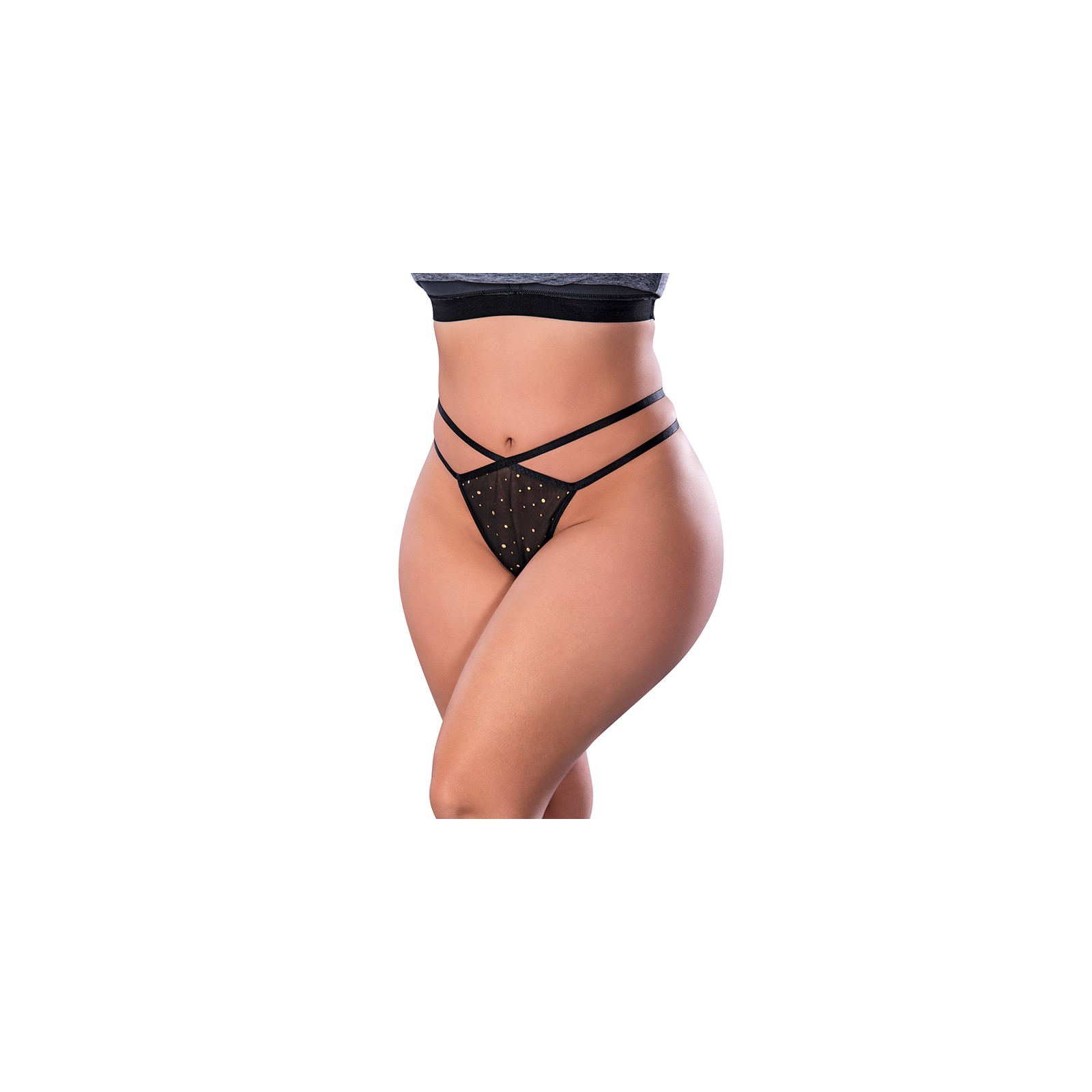 Magic Silk Glitz & Glam Thong Black