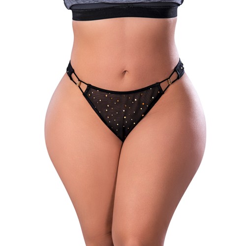 Magic Silk Glitz & Glam Tanga - Black Queen Size