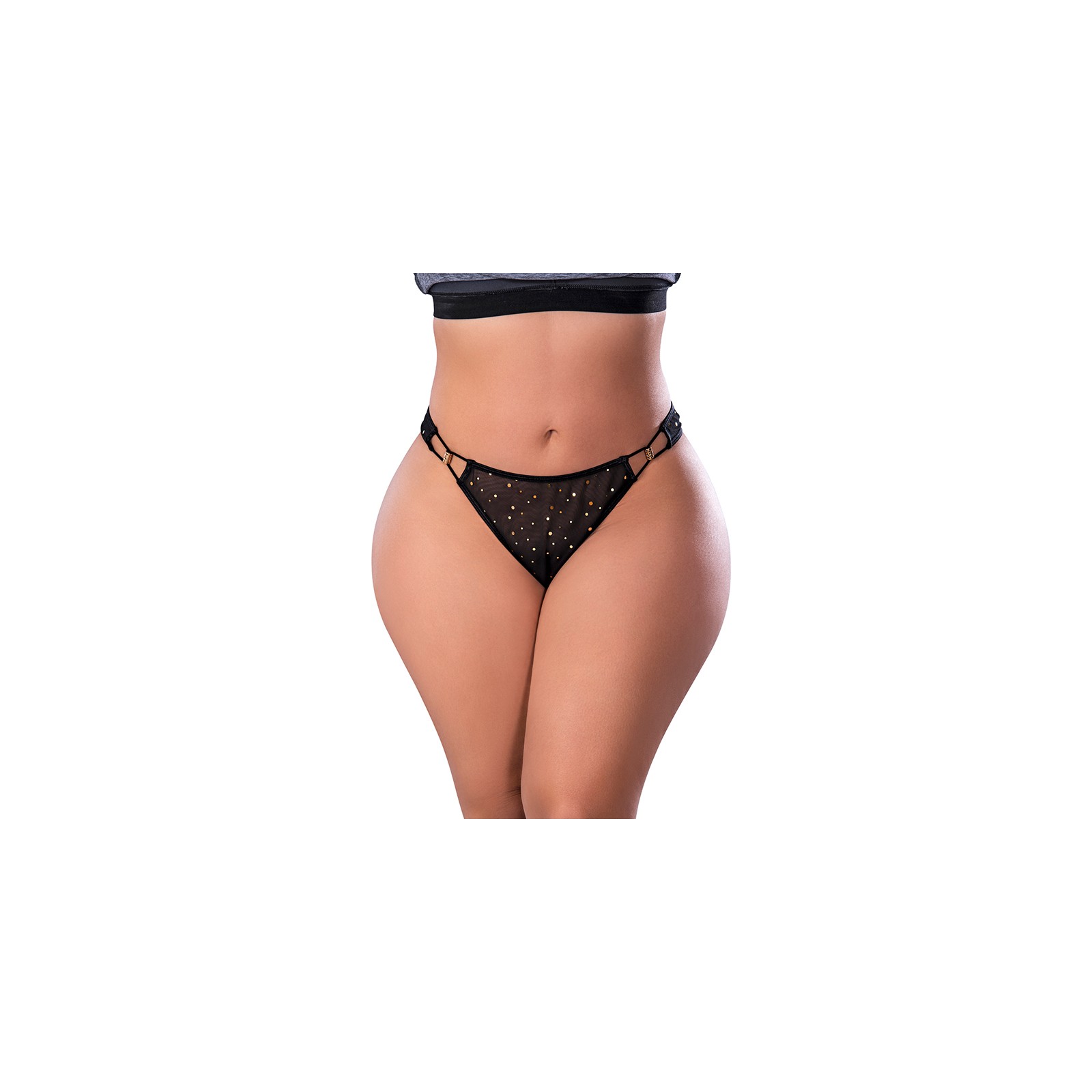 Magic Silk Glitz & Glam Tanga - Black Queen Size