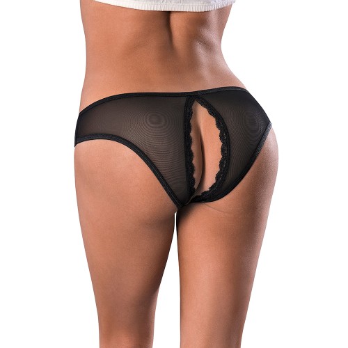 Panty Crotchless Soft Petals Magic Silk - Talla L/XL