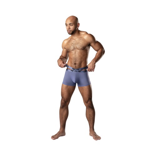 Male Power Amplifying Strappy Pouch Short in Periwinkle Size L