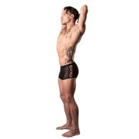 Male Power Show Stopper Mini Short Plateado