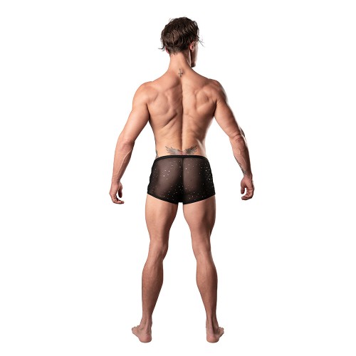 Male Power Show Stopper Mini Short Plateado