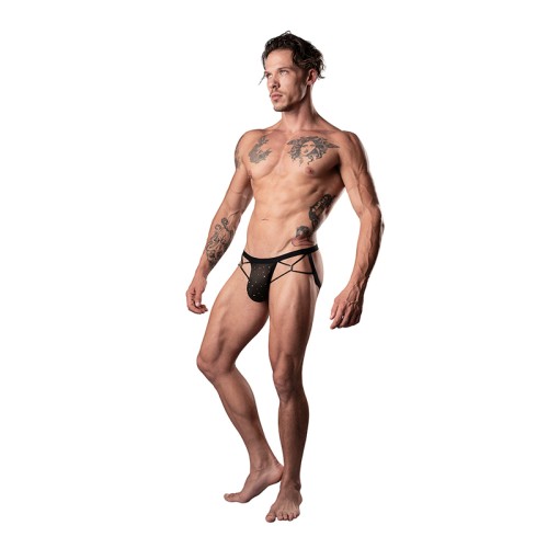 Male Power Show Stopper Jock Silver Mesh