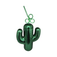 Taza Cactus Metálica Verde para Experiencias Divertidas de Bebida