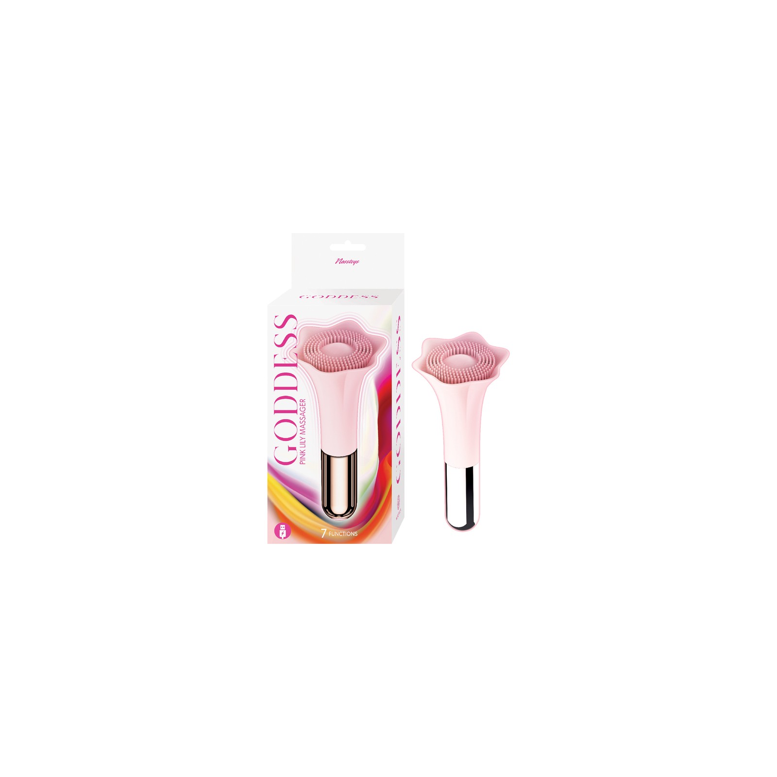 Masajeador Pink Lily de Goddess con 7 Vibraciones