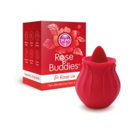 Mini Vibrador Skins Rose Buddies con Acción de Lengua