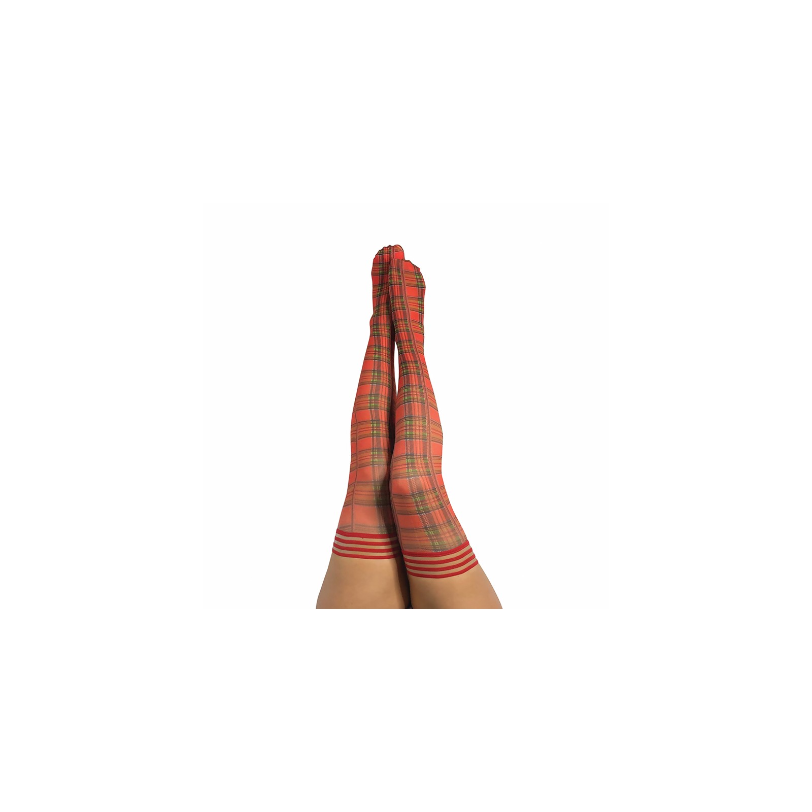 Kixies Grace Red Plaid Thigh Highs Size C