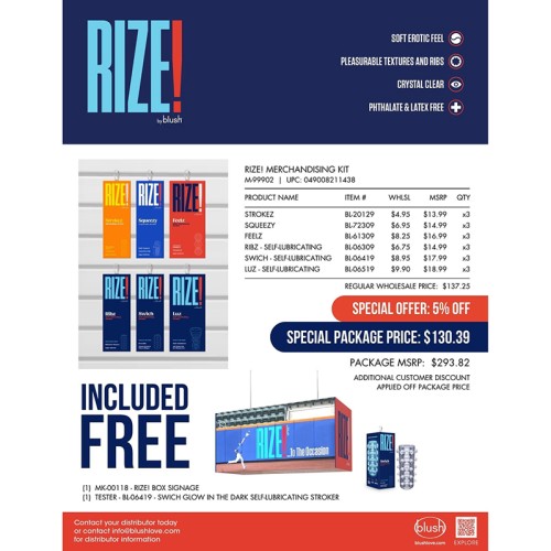 Kit Completo de Merchandising RIZE! para Tiendas