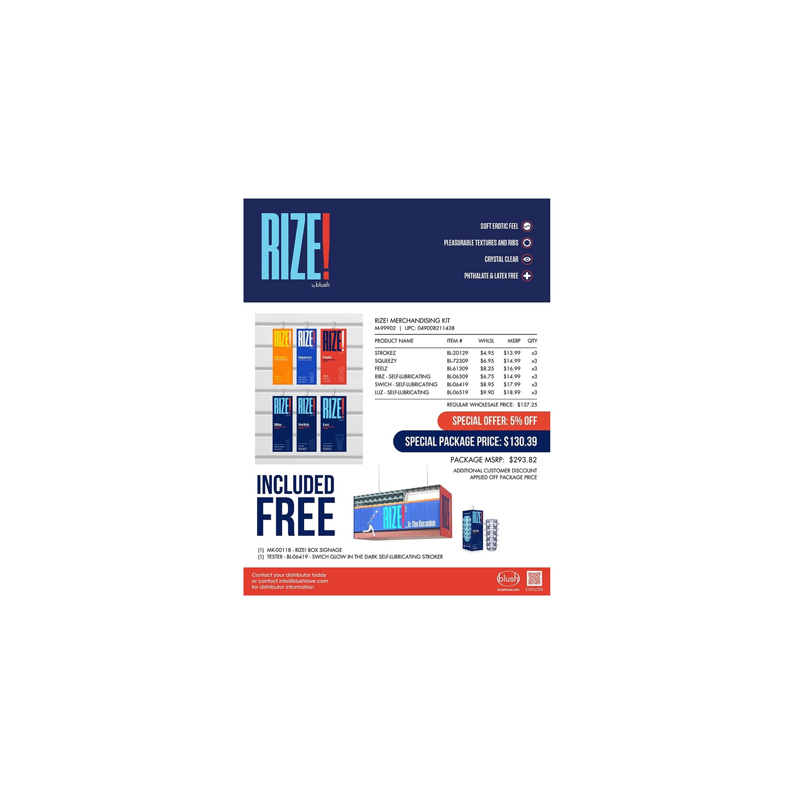 Kit Completo de Merchandising RIZE! para Tiendas