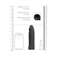 Sleeve Extensor de Pene RealRock Skin 6 in. Negro