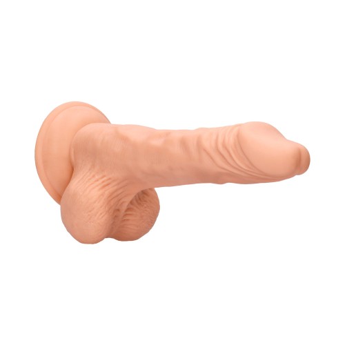 RealRock Dildo de Piel 10 in. con Testículos Beige