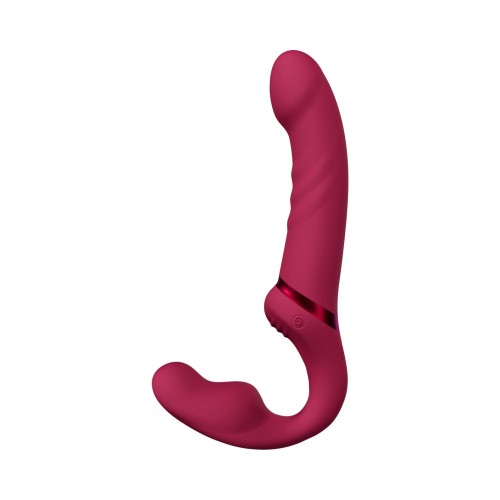 Lovense Lapis Vibrating Strapless Strap-On - Double Pleasure