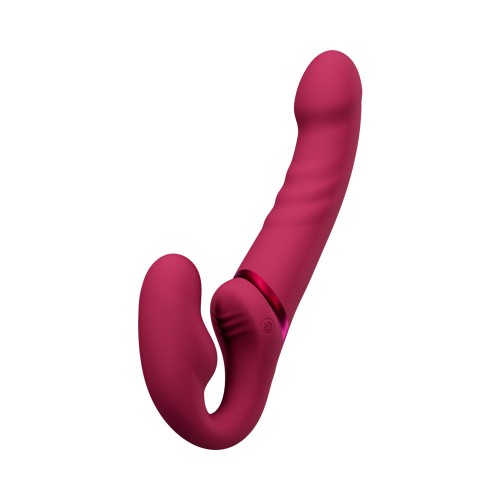 Lovense Lapis Vibrating Strapless Strap-On - Double Pleasure