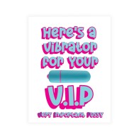 Naughty Vibes VIP Greeting Card with Bullet Vibrator