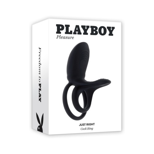 Playboy Just Right Rechargeable C-Ring - Intimate Stimulation