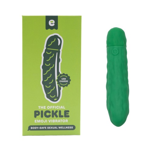 Emojibator Pickle USB Vibrator