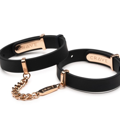 Crave ID Cuffs - Black and Rose Gold