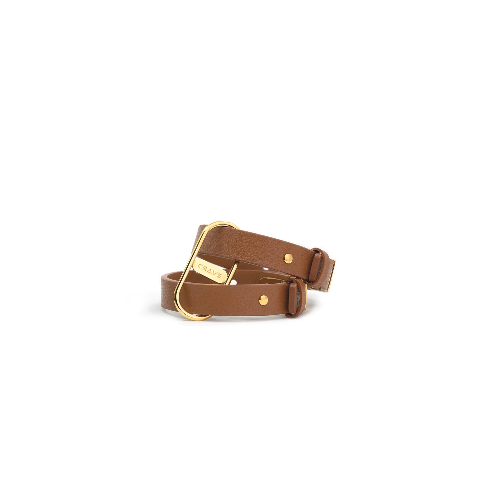 Crave ICON Cuffs Tan/24kt Gold