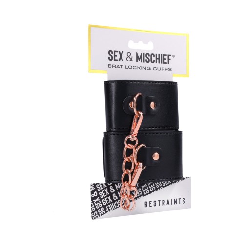 Sportsheets Brat Locking Cuffs - BDSM Play