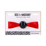 Sportsheets Sex & Mischief Satin Ball Gag for Couples