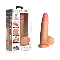 Jock Real Skin Silicone Dildo with Balls 8in Light