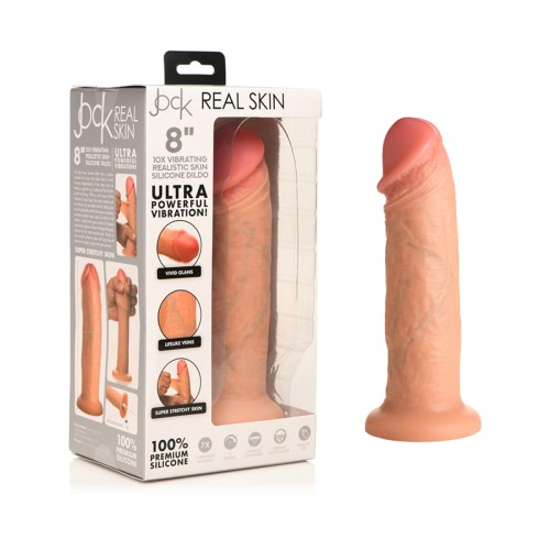 Dildo Vibrador de Piel Real - Longitud de 8 Pulgadas