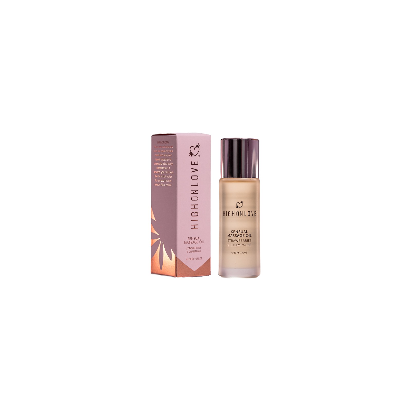 HighOnLove Mini Massage Oil Strawberries & Champagne