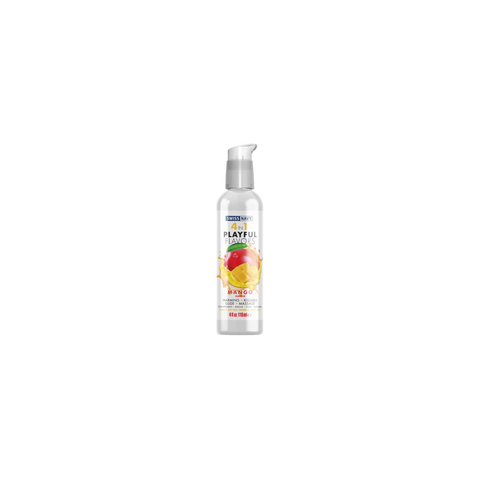 Swiss Navy 4-en-1 Lubricante Personal con Sabor a Mango