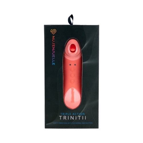 Nu Sensuelle Trinitii 3-en-1 Vibrador de Lengua de Succión Coral