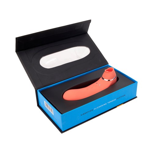 Nu Sensuelle Trinitii 3-en-1 Vibrador de Lengua de Succión Coral