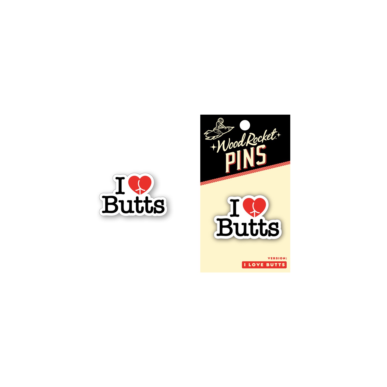 Pin de Esmalte I Love Butts