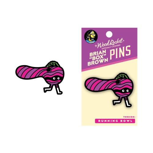 Running Bowl Enamel Pin - Fun and Stylish