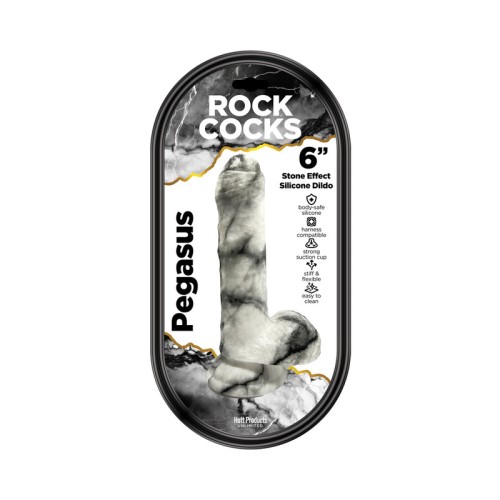 Rock Cocks Pegasus Marble Silicone Dildo 6 in. for Enhanced Pleasure