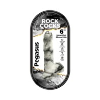 Dildo de Silicona Mármol Pegasus Rock Cocks 6 in. para Placer Mejorado