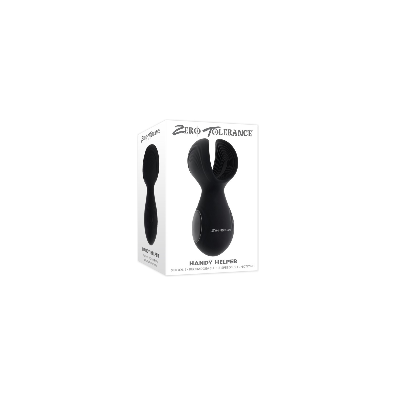 Zero Tolerance Handy Helper Rechargeable Vibrating Stroker Silicone Black