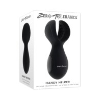 Zero Tolerance Handy Helper Estimulador Vibrante Recargable Silicona Negro