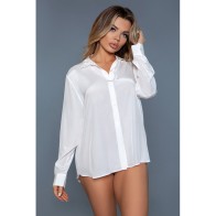 BeWicked Mackenzie Sleepshirt White - Elegant & Comfortable