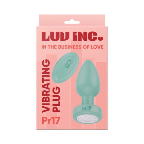 Luv Inc Pr17 Vibrating Remote Plug in Green - Ultimate Pleasure