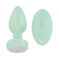 Luv Inc Pr17 Vibrating Remote Plug in Green - Ultimate Pleasure