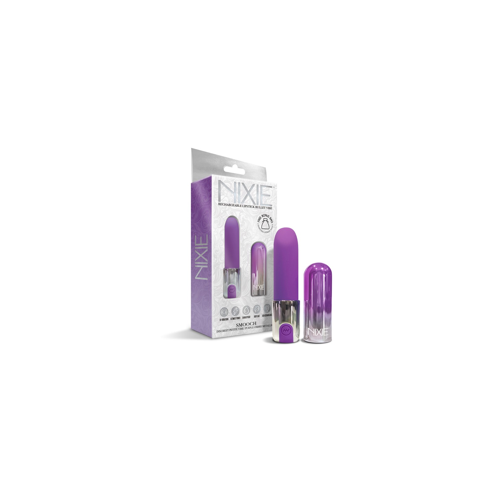 Vibrador Labial Recargable Nixie - Ombre Púrpura