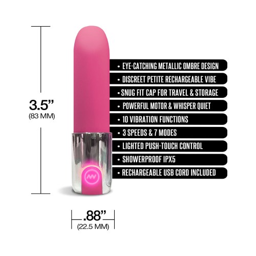 Nixie Smooch Lipstick Bullet Vibrator Pink Ombre