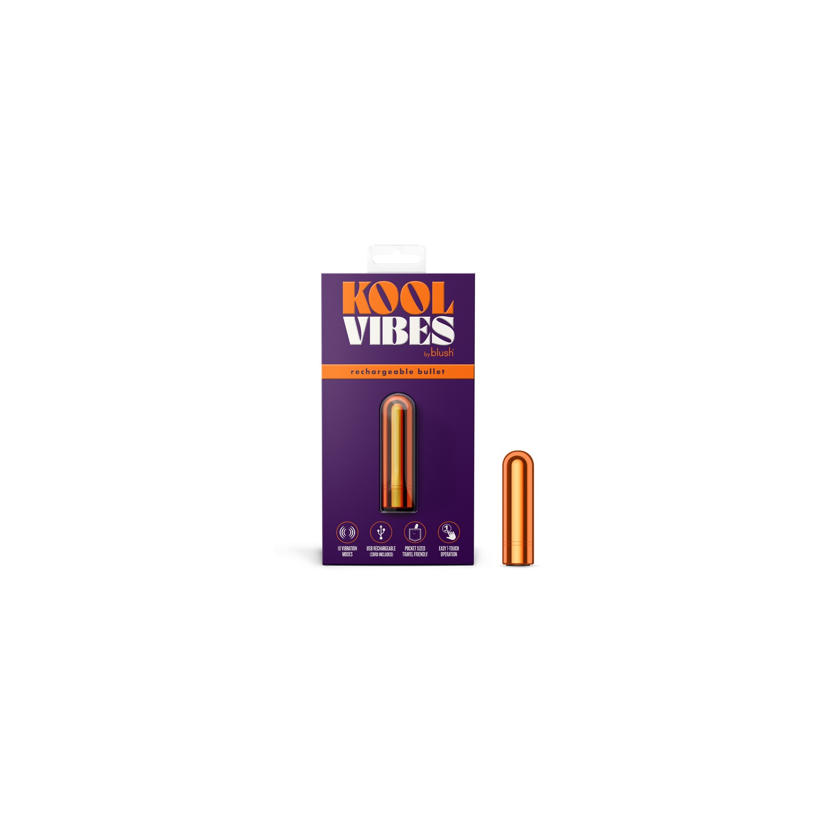 Kool Vibes Mini Bullet Recargable Mandarina - Placer Vibrante