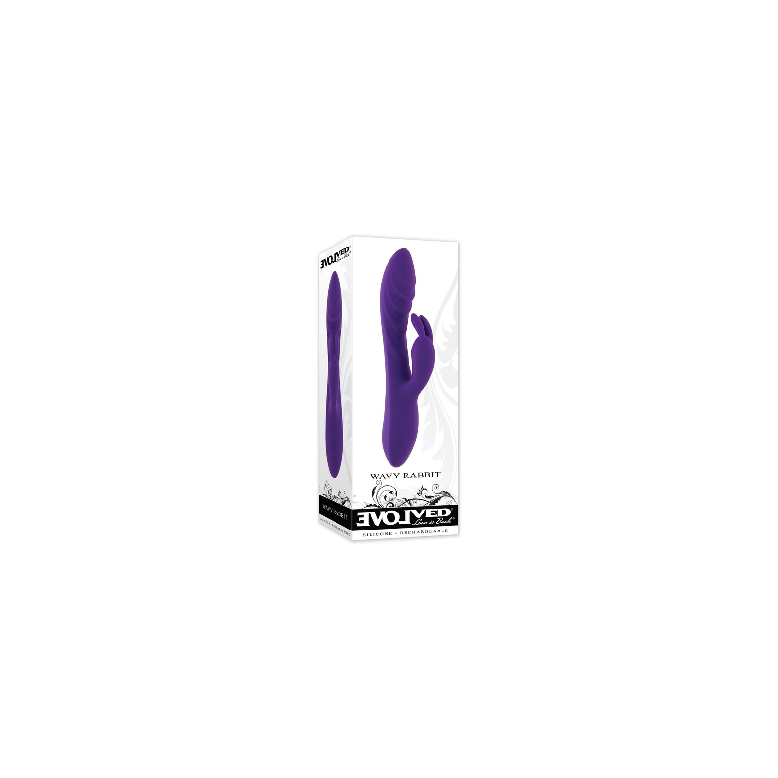 Evolved Wavy Rabbit Dual Stimulator Rechargeable Purple