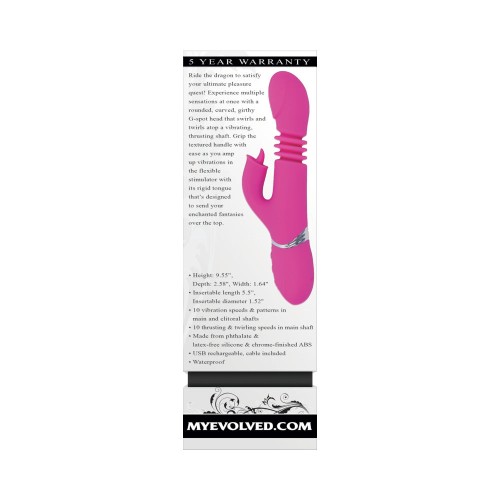 Evolved Pink Dragon Rechargeable Dual G-Spot Stimulator