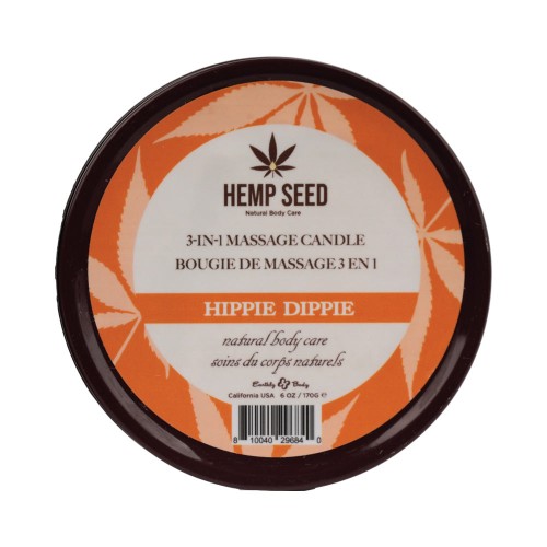 Earthly Body 3-in-1 Hemp Seed Massage Candle - Hippie Dippie