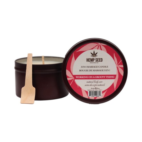 Earthly Body Hemp Seed 3-in-1 Massage Candle